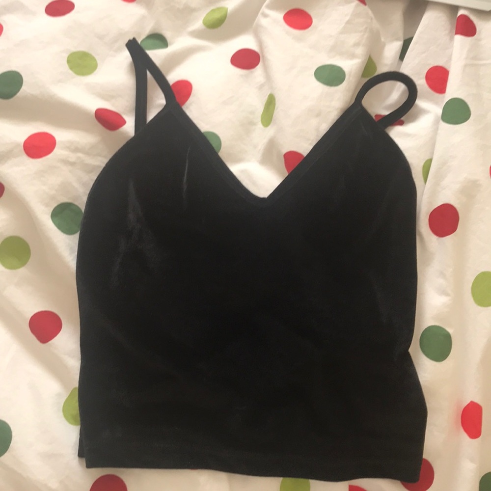 Brandy Melville Velvet Crop Top